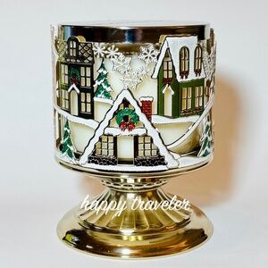 CHRISTMAS VILLAGE Pedestal Candle Holder